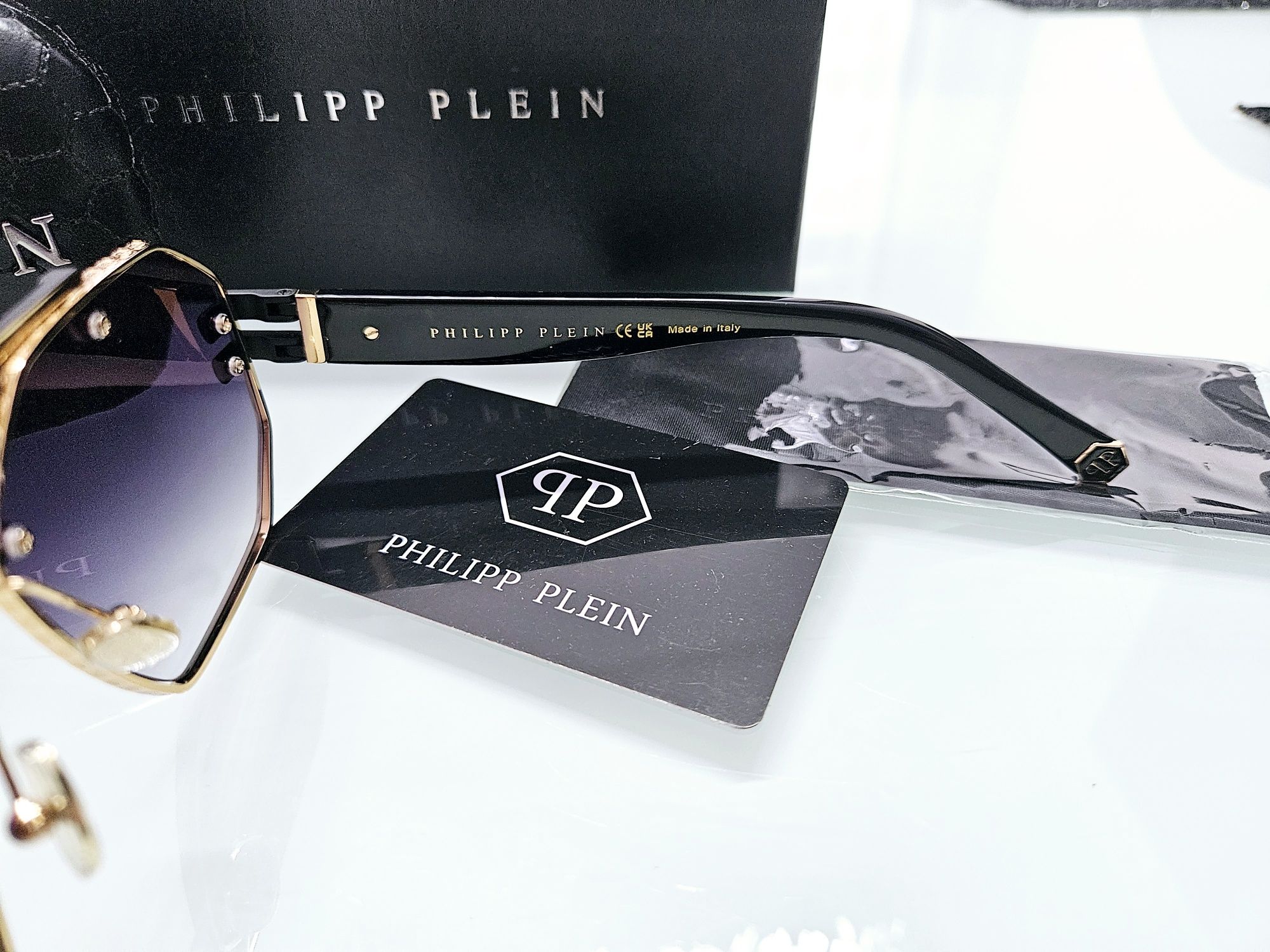 Okulary przeciwsłoneczne Philipp Plein PP  model SPP077 srebrne