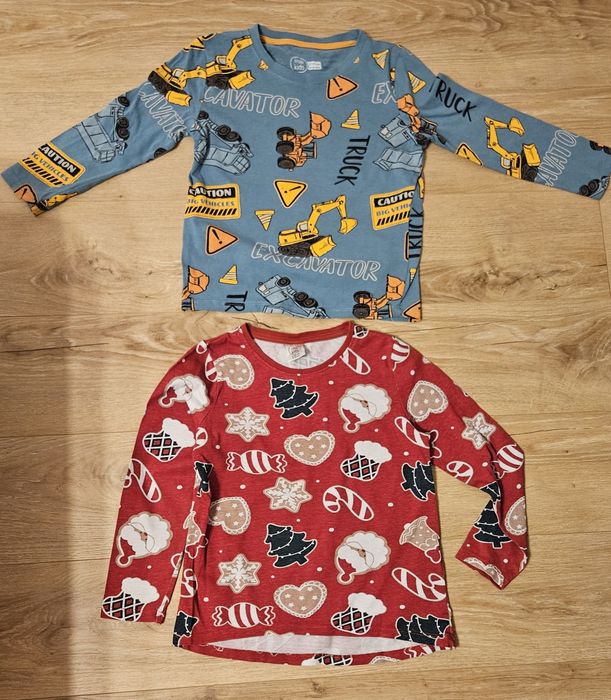 2 bluzki, w tym świąteczna, rozmiar 116