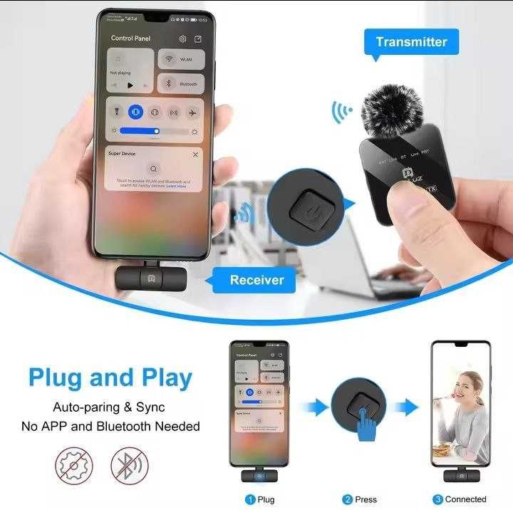 Беспроводной петличный микрофон PULUZ 2.4G