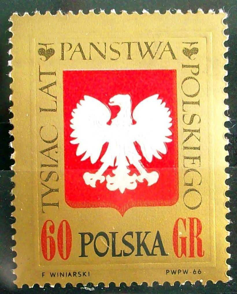 Znaczki polskie rok 1966 Fi 1541 makulatura Mk1