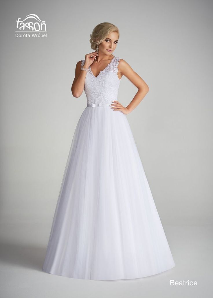 Suknia ślubna - Beatrice - biała (welon gratis!)