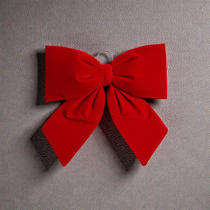 ‼️Ціна‼️ Бант новорічний оксамитовий 55*70 см, бордовий