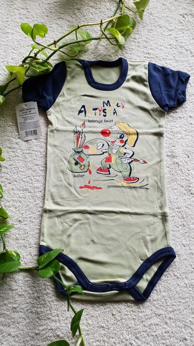 Body bawełna 92 cm pajacyk kombinezon śpiochy pajac kaftanik koszulka