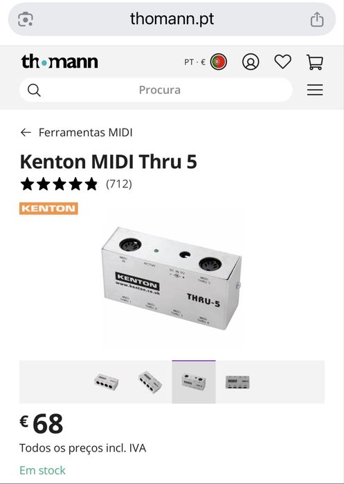 Kenton MIDI Thru 5 interface MIDI