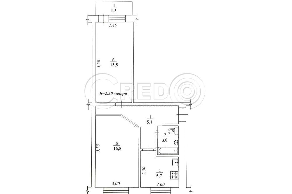 Продаж 2-х кімнатної квартири р-н "Сухої Балки". Є відновлення.