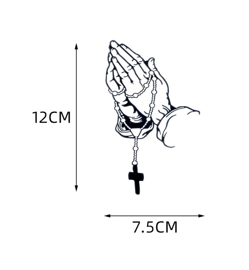 RÓŻANIEC modlitwa - 12cm x 8cm - naklejka na auto ścianę laptop samoch
