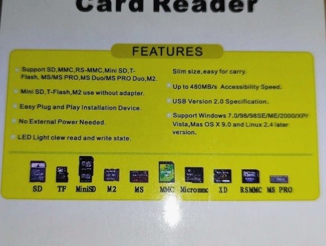 Картридер USB card reader 15 in 1
