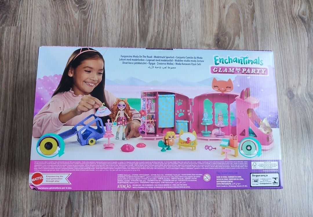 Mattel Enchantimals Mobilne studio mody Zestaw + lalka Kotek HPB34