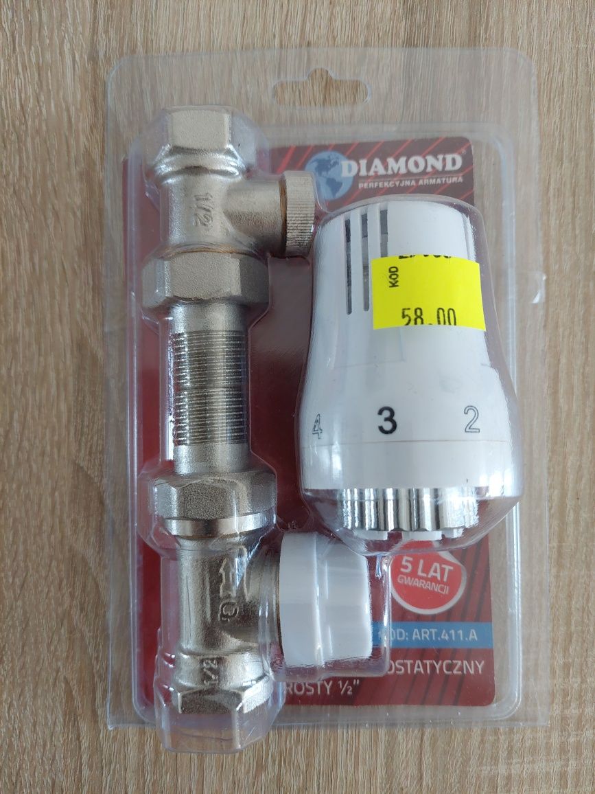 Termostat z głowicą Diamond 1/2"