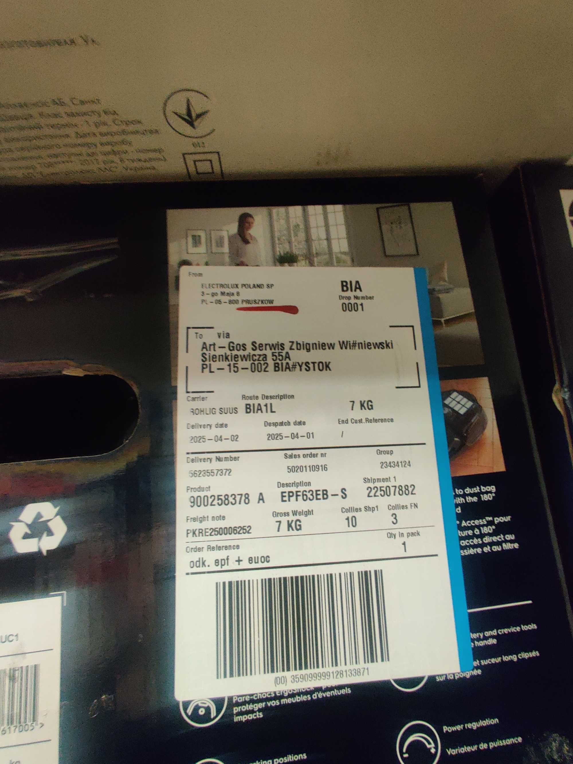 EPF63EB-S Electrolux PowerForce 77 dB