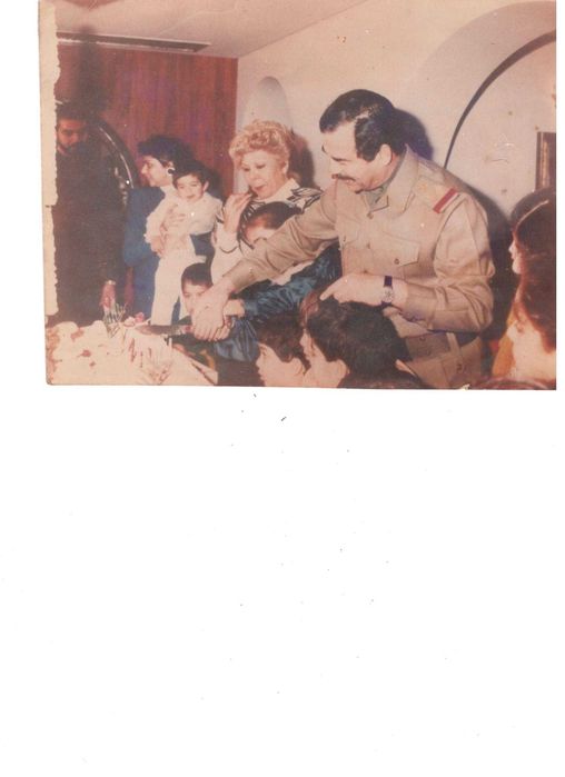 Saddam Husajn Dyktator Iraku Oryginalne zdjęcie rodzinne