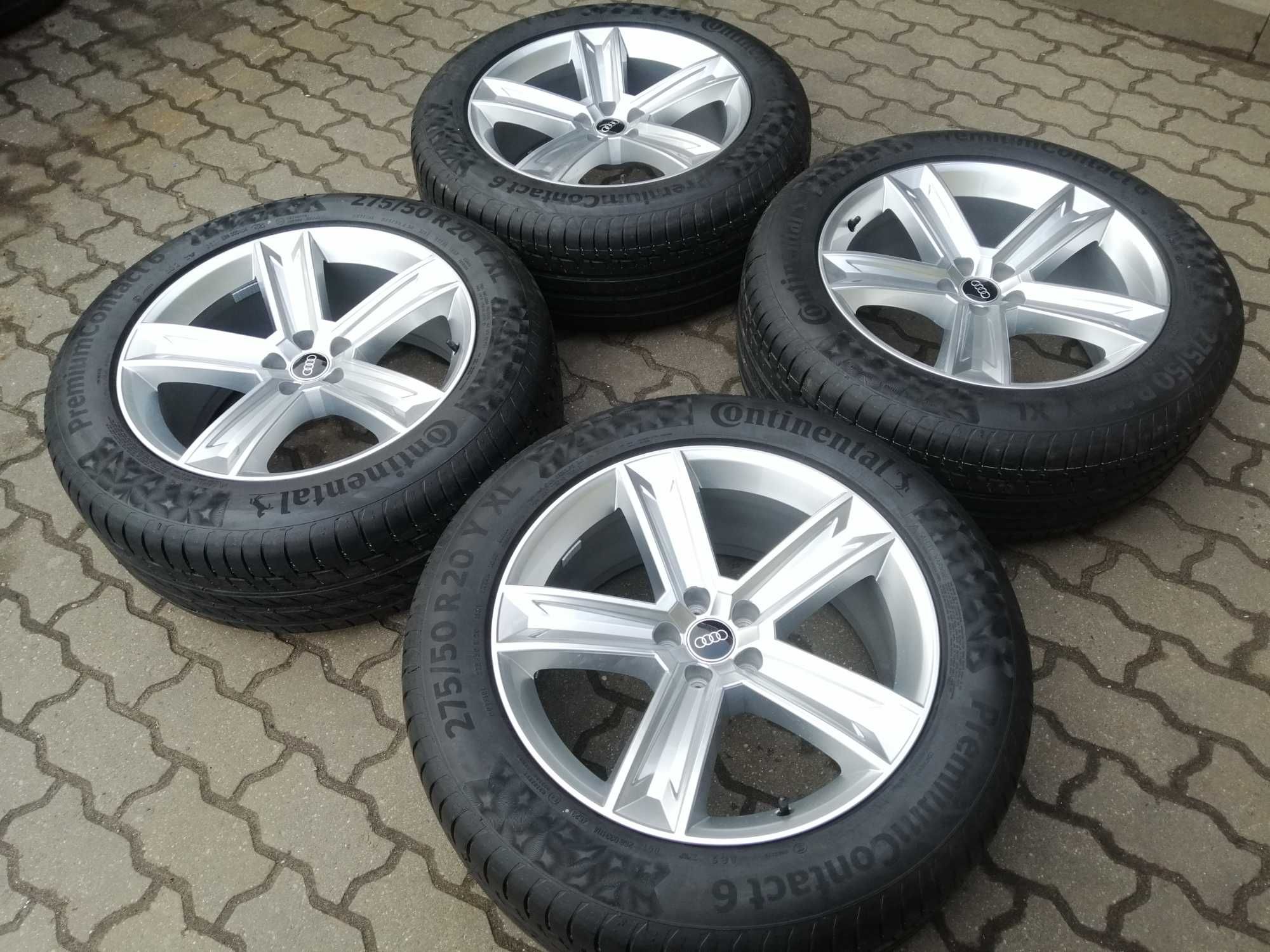 Koła Felgi Alufelgi 5 x 112 R 20 Oryginalne Audi Opon Conti Jak Nowe