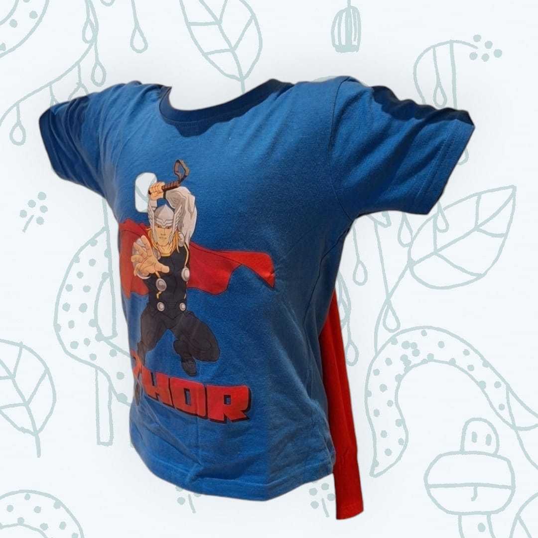 Koszulka nowa Marvel Thor 110-120 cm z doczepianą