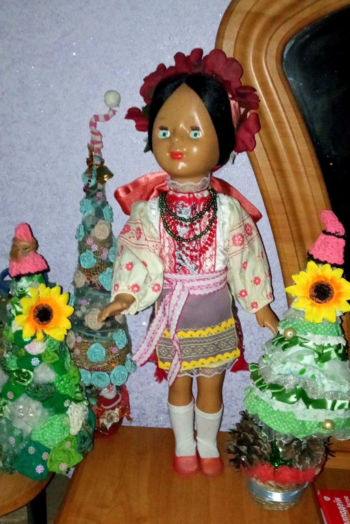 Кукла украинка СССР. Паричковая. Редкая. 50 см