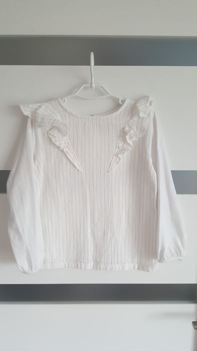 Biała elegancka koszula falbanki Max&Mia r.116cm 6lat