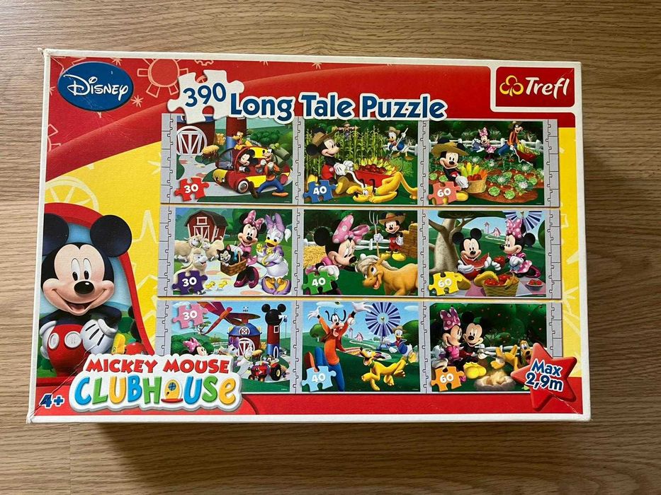 Zestaw 13 układanek; Mickey Mouse,Strażak Sam,Psi Patrol 4+, 5+