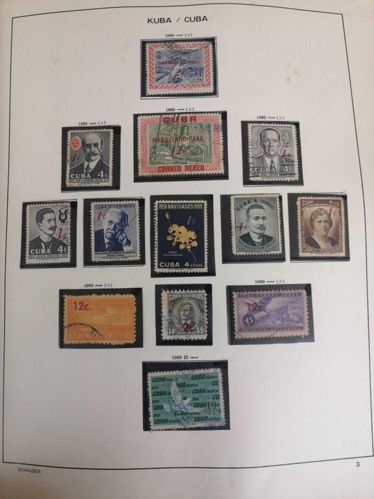 Coleção de Selos CUBA de 1959 a 1969