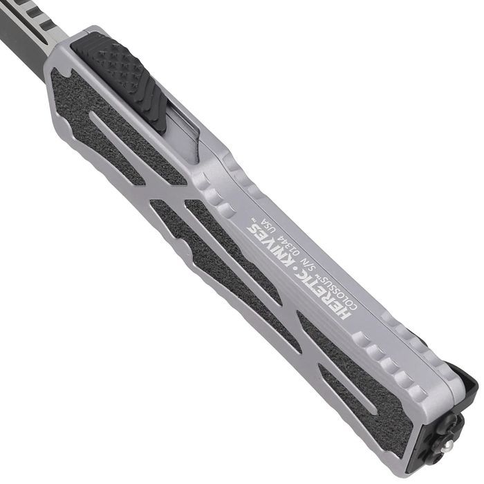 Nóż automatyczny OTF Heretic Colossus SE Gray Aluminum, Cerakote