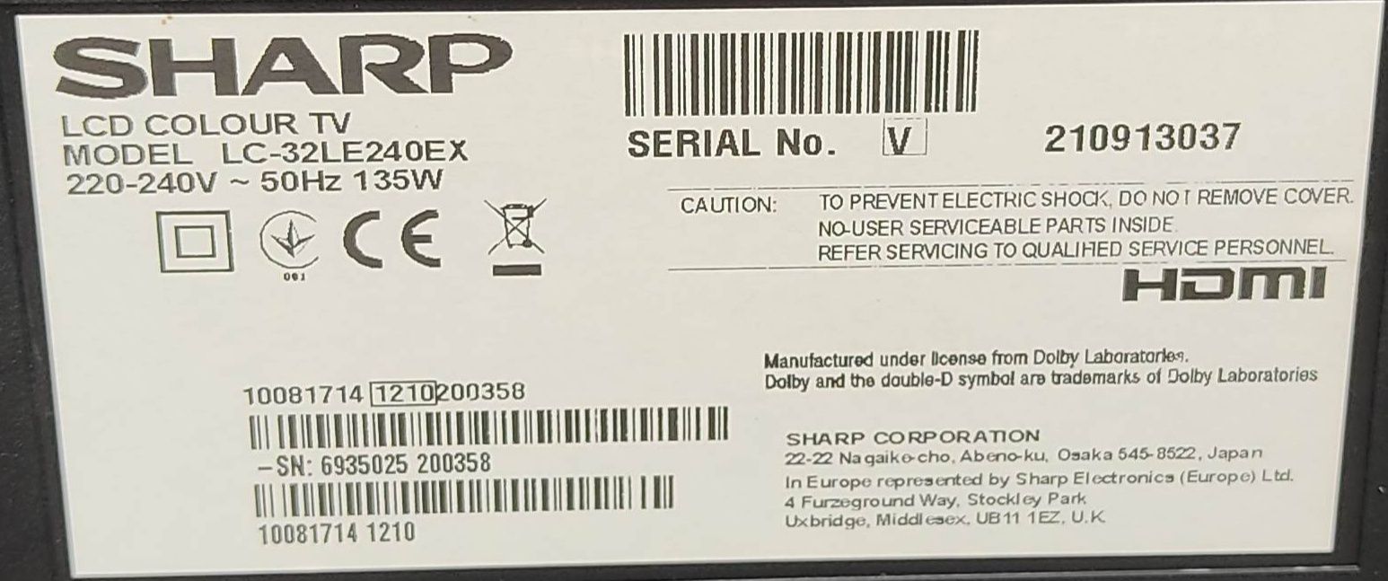 Tv Sharp Lc-32le240ex