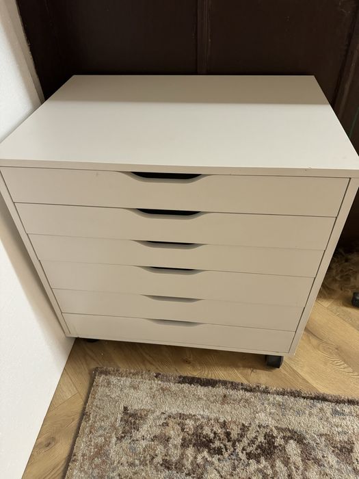 Komoda na kółkach ALEX Ikea biała