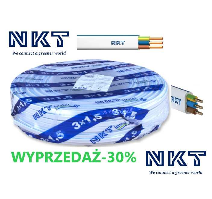 NKT instal Plus YDYp 3x1,5 Przewód Kabel 450/750 V, 3x100MB=300MB.