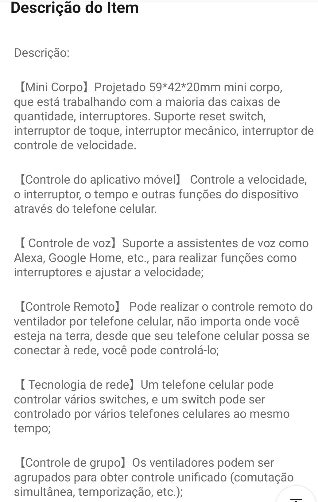 Interruptor de velocidade do ventilador