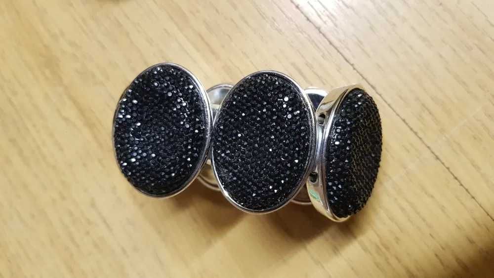 Kolczyki bransoletka zegarek biżuteria zestaw