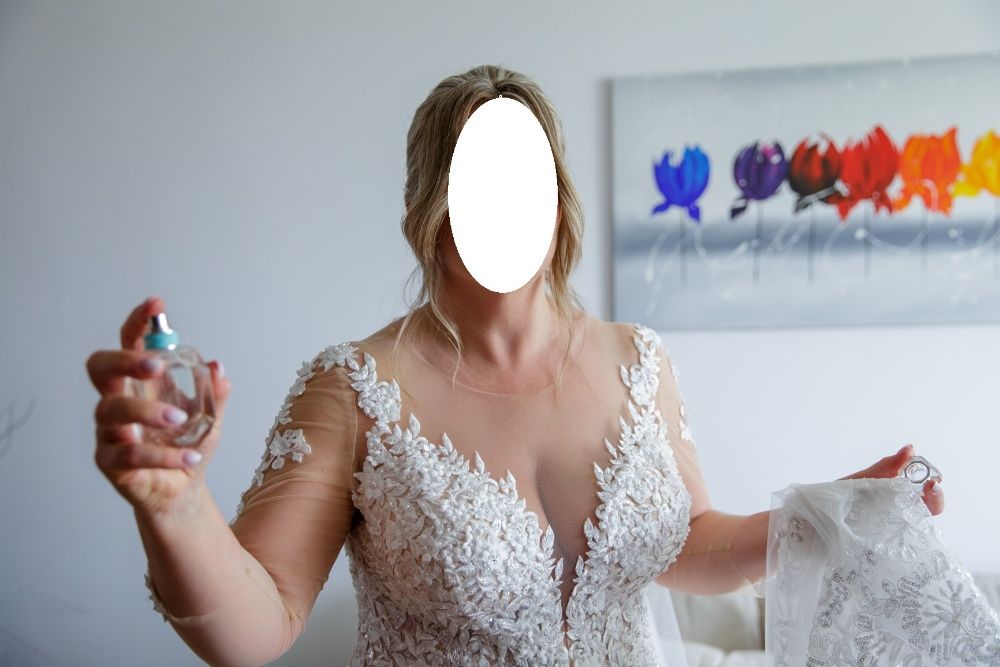 Suknia ślubna Rozm 44-46 Vanessa Diamond kolor ivory+dodatki