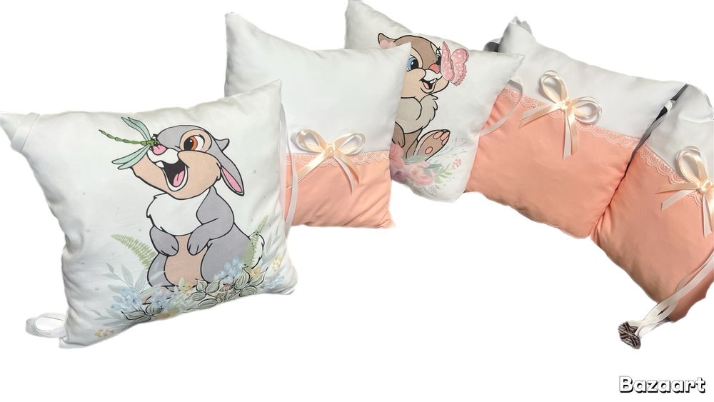 Подушечки у ліжко. Захисні бортики. 8-м бортиків-подушечок