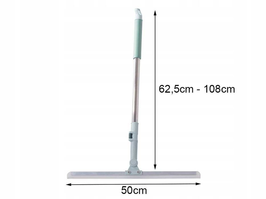 ŚCIĄGACZKA do Wody GUMOWA 50cm z Trzonkiem REGULOWANA do Podłóg Fug