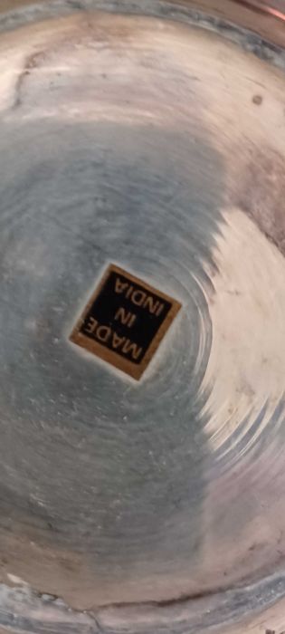 posrebrzane nie sygnowane zabytkowe 3 misy indyjskie za 150z opis