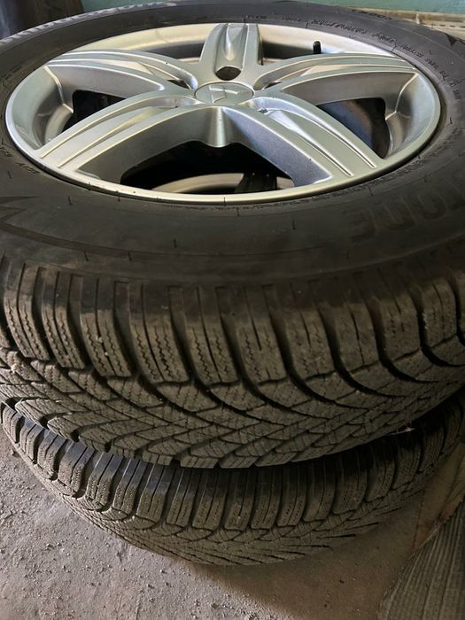 Колёса в сборе, диски + Зимняя резина Bridgestone R16. На Mitsubishi