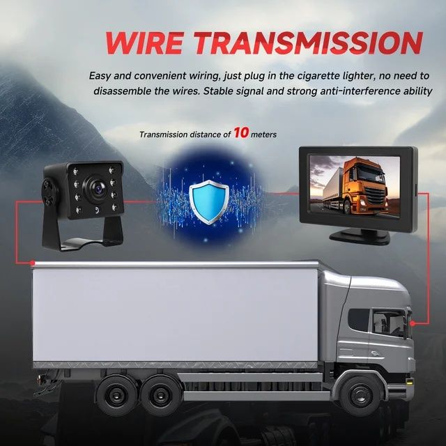 Kit câmara e monitor 4,3 polegadas para pesados autocaravanas SELADO