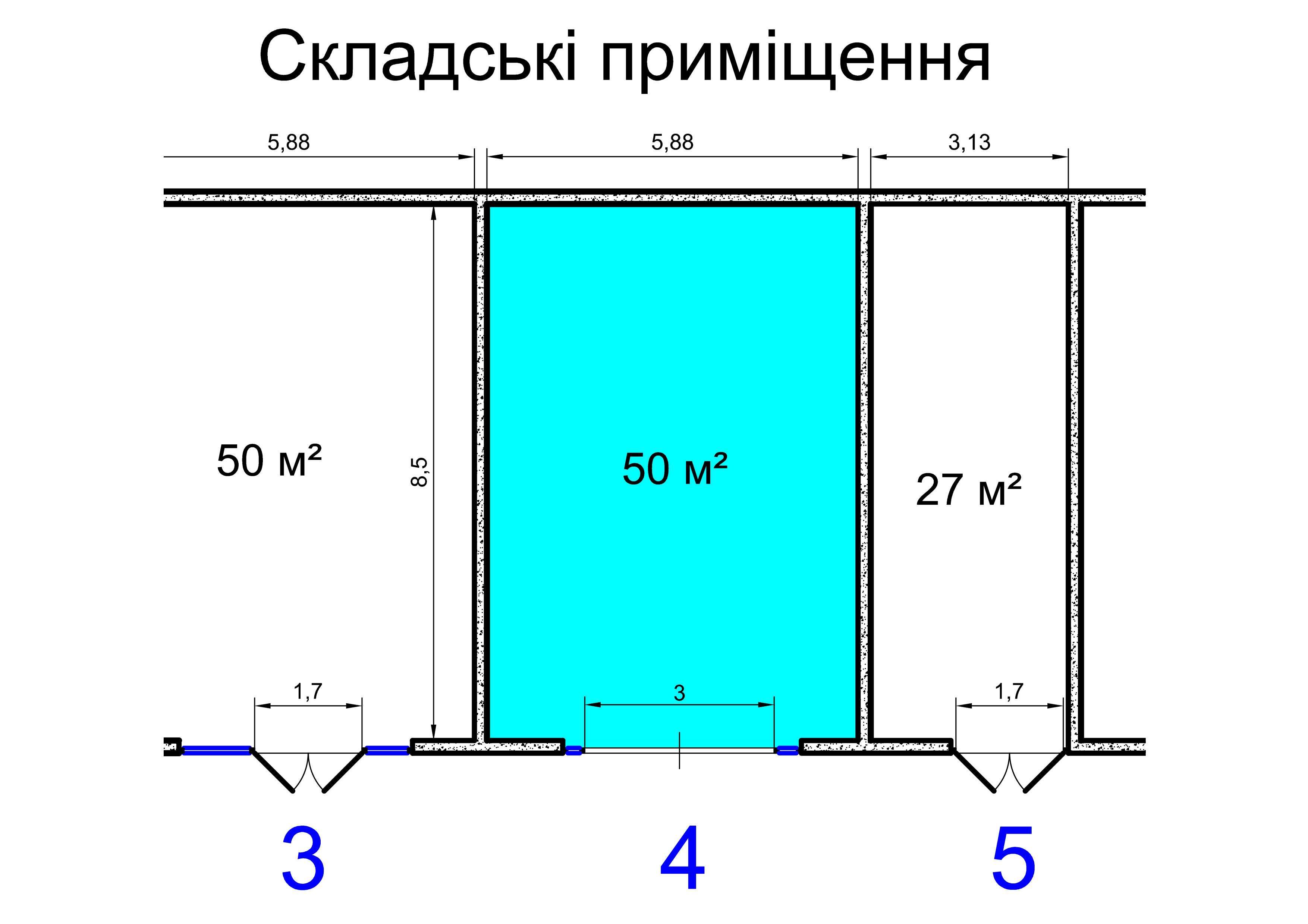 Здам в оренду складське приміщення площею 50 м2, 98 квартал