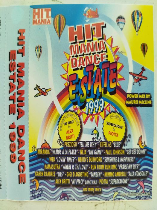 Hit Mania Dance Estate 1999 kaseta Italodance Eurodance House Latin