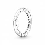 Anel Logo & Hearts Pandora em Prata de Lei 925 Novos