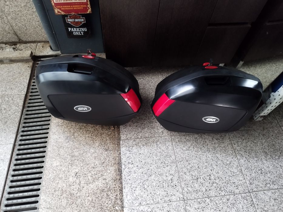 Malas givi com estrutura + base para top case mota Kawasaki zzr 1400