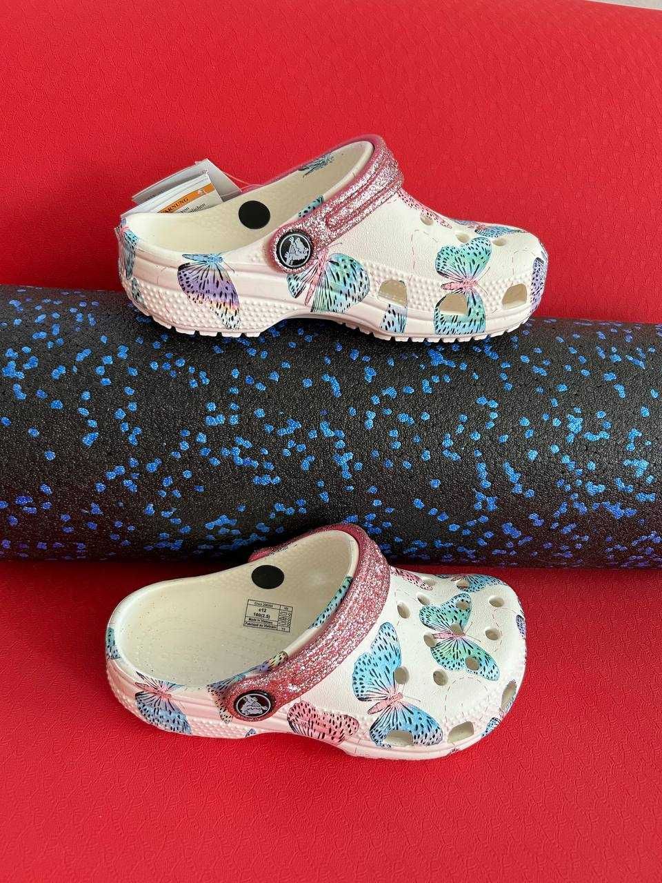 Уценка!!! Crocs classic kids butterfly кроксы на девочку С12-13