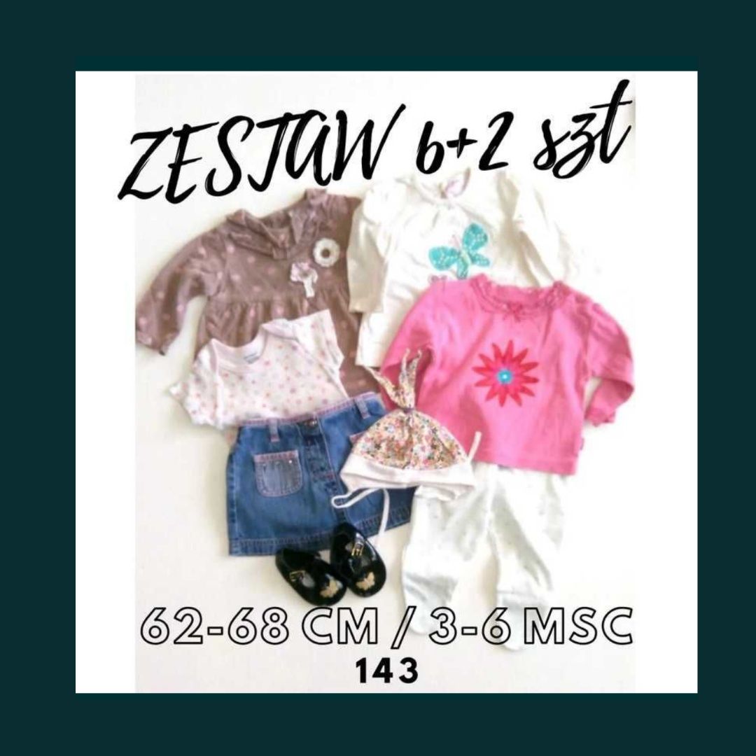 BEZ WAD Zestaw dla dziewczynki 3-6 miesięcy 62-68 cm #143