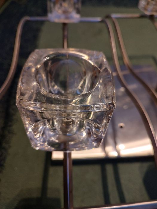 Żyrandol loft metal szkło