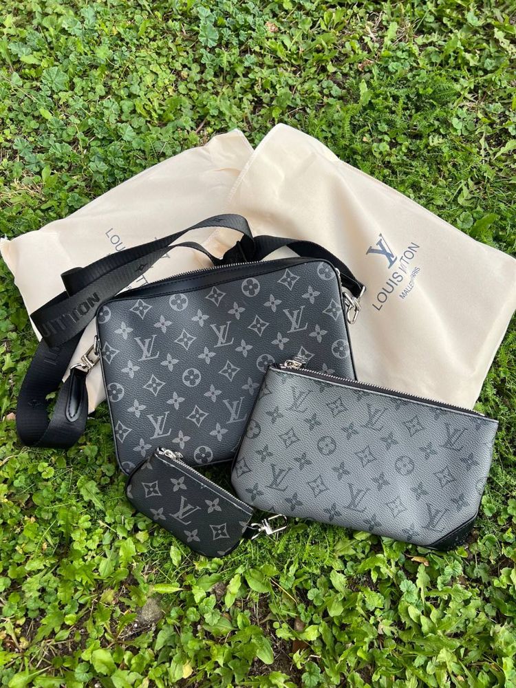Чоловіча сумка Louis Vuitton Луї віттон 3в1 через плече Луи витон нова