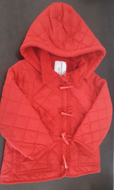 Czerwona kurtka przejściowa dla dziewczynki 9 12 miesięcy
