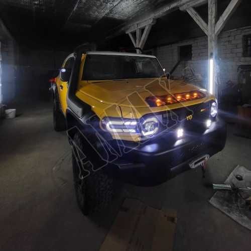 АКЦИЯ Передние фары+поворотники (LED) NEW DESIGN Toyota FJ Cruiser