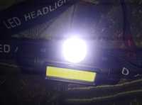 LED фонарь налобный аккумуляторный 
Два режима  и плавная регу