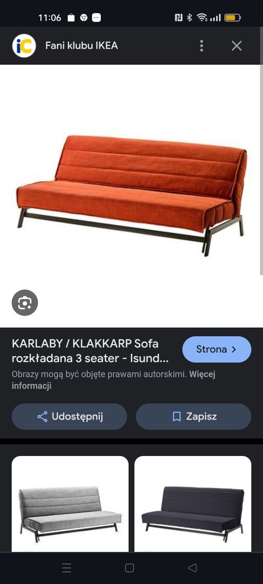 Kanapa IKEA Karlaby 150x200