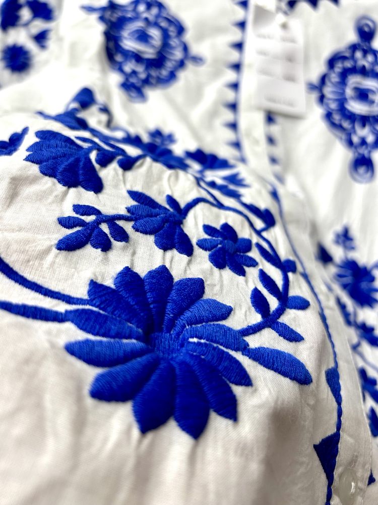 Блуза вышиванка, натуральная хлопок, Индия