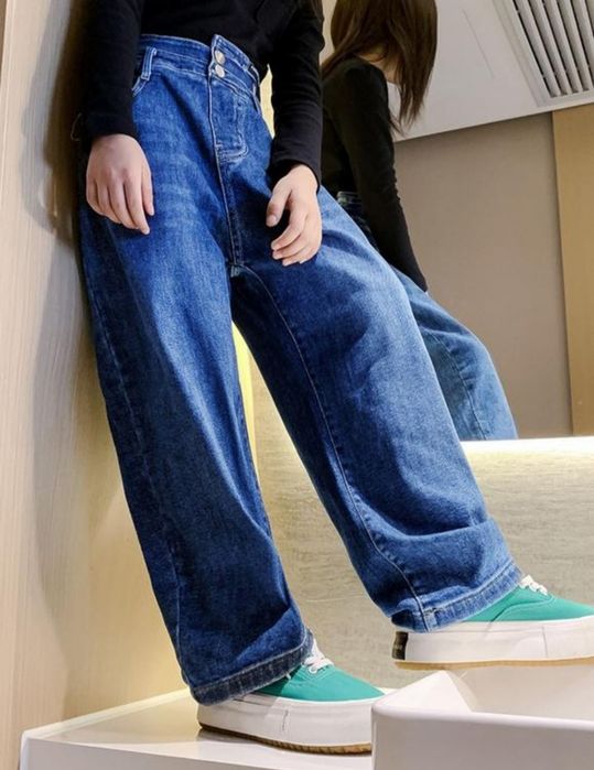 Распродаж! Дитячі широкі джинси бегі баггі на дівчину багги р.120-130