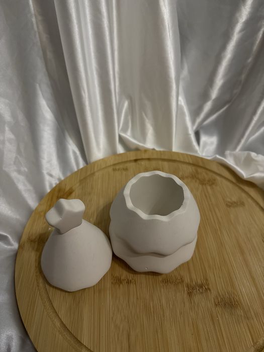 Новорічні гіпсові кашпо / кашпо для свічок / новорічна куля, ялинка