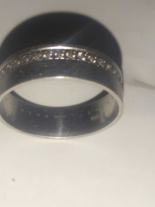 Кільце з срібла  з діамантами