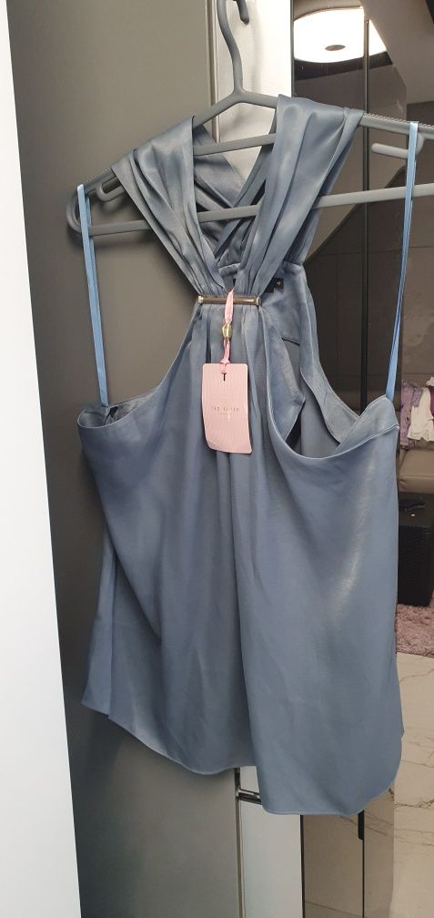 Bluzka na ramiaczkach z wiskozy Ted Baker nowa oryginalna xl